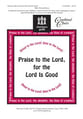 Praise to the Lord, for the Lord Is Good SA choral sheet music cover